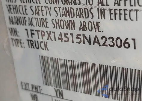 2005 Ford F-150 Fx4/Lariat/Xl/Xlt from USA, damaged, VIN 1FTPX14515NA23061